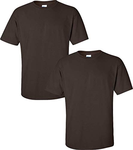 T-shirt en coton Gildan homme XL chocolat noir lot de 2 vêtements basiques
