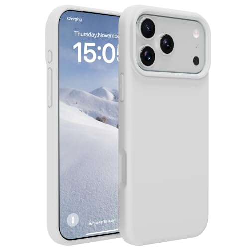Image of for iPhone Case /iPhone Case, Premium Silicone Case with [Soft Anti-Scratch Microfiber Lining] Shockproof Protective Phone Case iPhone (White, 17 PRO MAX)