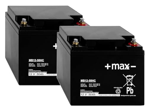 Batterie compatible avec Invacare Orion 10 km/h 24 V 2 x 12 V 50 Ah AGM Plomb