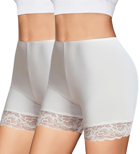 Image of Avidlove Women's Under Shorts for Dresses Seamless Anti Chafe Underwear Smooth Boyshorts Lace Slip Shorts for Women