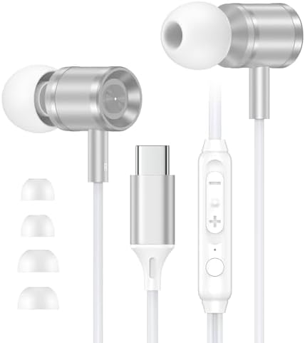 Auriculares con cable USB C para Samsung Galaxy A17 5G A16 A26 A3...