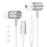 USB C Headphones Wired for Samsung Galaxy S25 Ultra S24 S23 S22 S21 A56 A17 A16,Earbuds Wired Earphones USB C Earphones Type C In Ear Headphones with Mic &Volume Control for iPhone 17 Air 16e 15 Pro