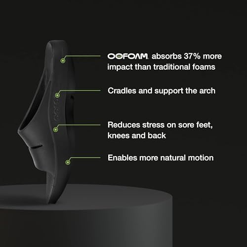 OOFOS Unisex OOahh Sport Post Run Recovery Slide Sandal in Black for Men and Women | Image 1