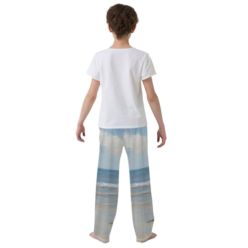 Boys' Pants Happy Couple Beach Long Bottoms Jogger Pants Elastic Waist Trousers with Pockets S-XL3