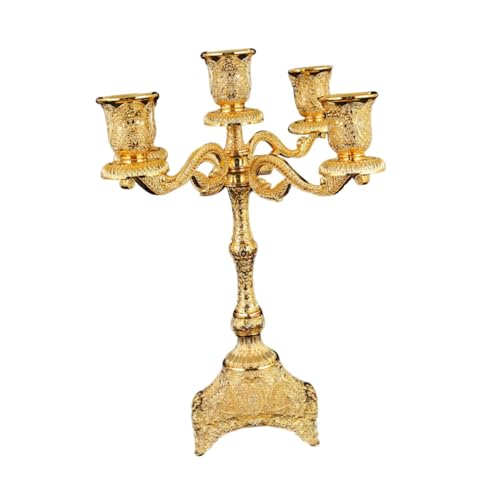 Ya en mundofriki.es: Fxzqgnh Candelabro de mesa de 5 brazos, candelabro para comedor, Año Nuevo, Country, dorado