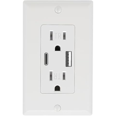 POWAWINI Wall Outlet with USB Ports Cover