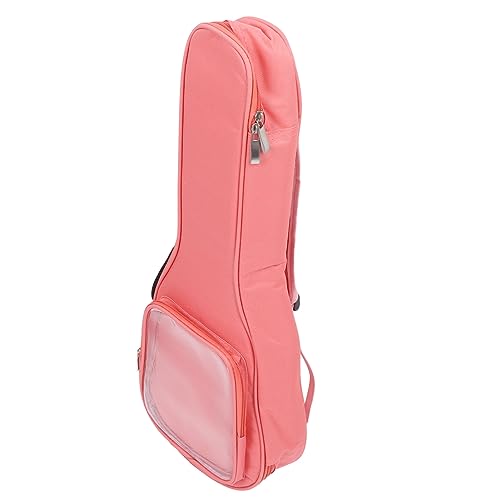 BROLEO Acoustic Guitar Case, Large Capacity Guitar Storage Backpack Waterproof Shoulder Strap 23in for Ukulele (Pink)