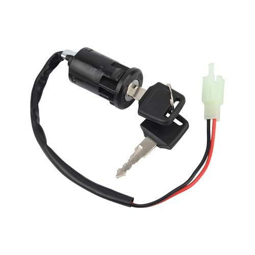 ABCERRSI - ABCERRSI 2 Wire Ignition Key Switch Compatible with Electrical Scooter Go Cart ATV 4 Wheeler Quad