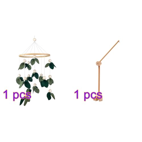 Baby Crib Mobile, Baby Crib Mobile with Hanging Rotating Toys, Boho Baby Mobile Bassinet Mobile with Crib Mobile Arm, Mobile for Baby Nursery and Ceiling Decoration - Image 3