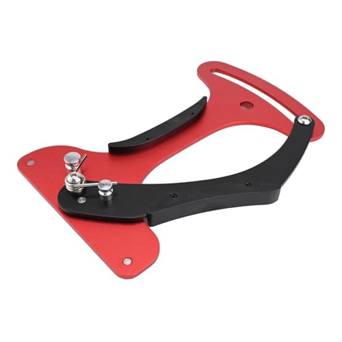 Rehoetom Misuratore di tensione per raggi da strada, per riparazione ruote di bici, in lega di alluminio + misuratore di tensione dei raggi in acciaio inossidabile, 195 x 120 mm (rosso)