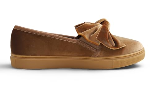 Image of FEVERSOLE Women's Casual Slip On Sneaker Fashion Bow Tie Loafer Flats