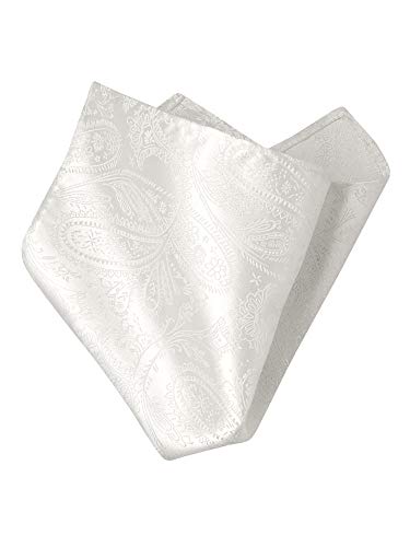 OFF WHITE IVORY PAISLEY Handkerchief Pocket Square Hanky Men's Handkerchiefs
