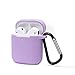 Produktbild KOKOKA Schutzhülle Hülle Kompatibel mit AirPods 2 & 1, Silikon Schutzhülle Hülle Case für AirPods 2 & 1, LED an der Frontseite Sichtbar Stoßfeste Schutzhülle, Helles Lila