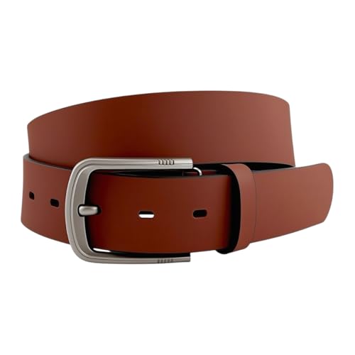 La Mejor Lista de Talla 32 comprados en linea. 50 Cinturón de Piel Recuperada para Hombre, Cuero PU, Negro y Café, Tallas 28-44, 95-135 cm (Café Tabaco, Talla 32)