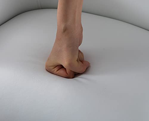 Zhenghao 26'' Counter Height Bar Stools Set Of 2 Leather Barstools With Arms Upholstered Kitchen Counter Stools Modern Metal Bar Chairs For Breakfast/Dining Room/Living Room, White #TOP3