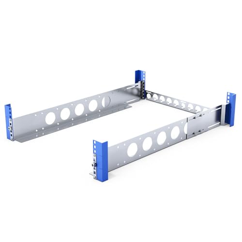 2U Wide Equipment Universal Rail 24IN D with WIREBAR