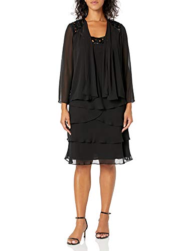 Robe pour mariage et grande occasion chic avec veste ajourée S.L. Fashions