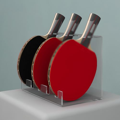 Support raquettes ping-pong acrylique | Rangement tennis de table portable