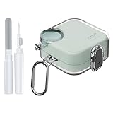 POZCIS for CMF Buds 2 Plus/CMF Buds 2 / CMF Buds Pro 2 Case with Safety Lock, Flexible TPU Clear Protective Case with Cleaner Kit & Carabiner Accessories Set(Clear)