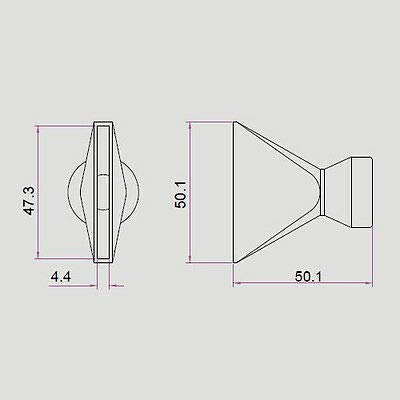 JETON 1/2 Kühlmittelgelenkschlauch Mit Flachdüse 47,3x4,4mm – Robustes POM-Material Für EDM Und Maschinen
