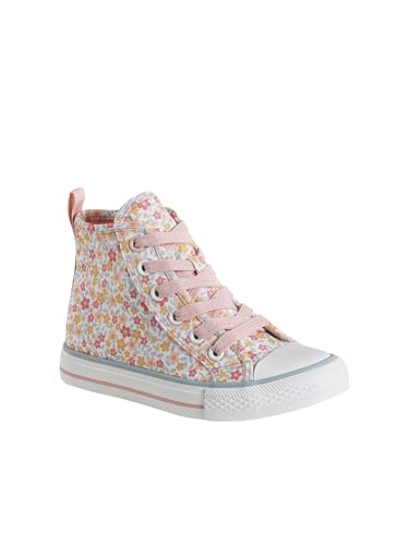 VERTBAUDET Baskets Montantes Fille en Toile Fantaisie Blanc imprimé 35