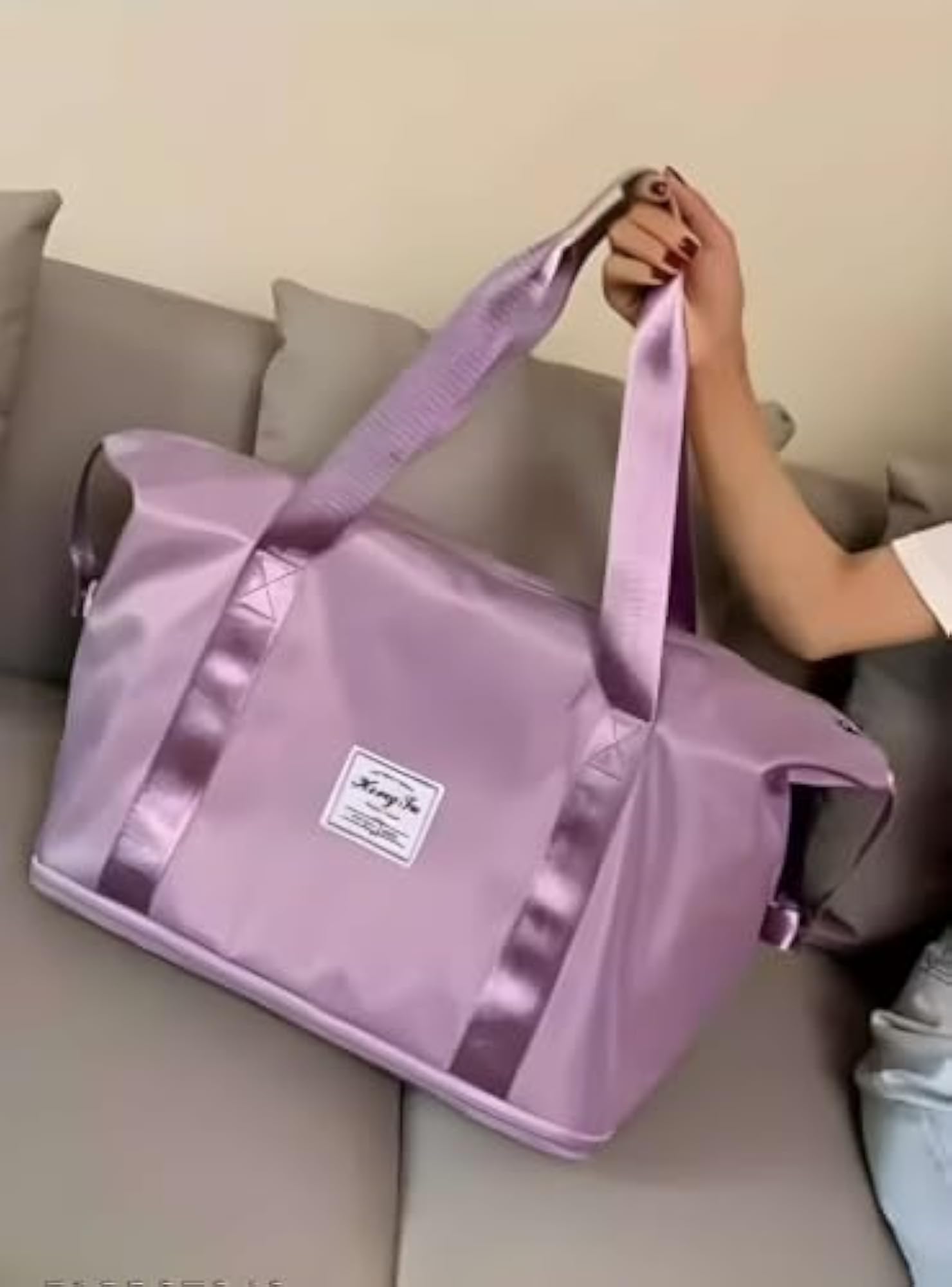 Women's Lightweight Nylon Travel Duffel Bag, Waterproof