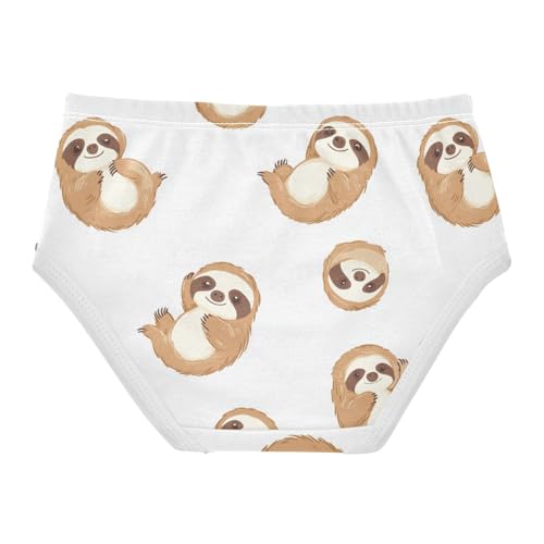 Wusikd Cute Sloths Girls' Underwear Cotton Girls Briefs Soft Toddler Underwear 2T2