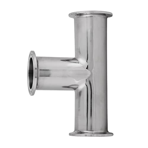 Stainless Steel 1.5, 1 PCS Standard Clamp Tee 3 Way ?38 Inch Ry Tube Fittings, Industrial & Scientific Sanitary Ftting Accessories Way, A Standard, SUS304, 38 Mm, Mm Thickness, G