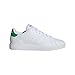 adidas Advantage Base 2.0 Sneaker, White/White/Green, 4 US Unisex Big Kid