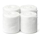 Agatige Envolturas de Pata de Caballo, 250x12cm 4 Rollos Envolturas de Pierna de Caballo Vellón Grueso Vendaje de Pierna de Caballo Soporte Equipo Ecuestre Profesional para Patas de Caballo