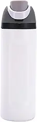 Garrafa Térmica de Água 710ml com Tampa 2 em 1 - Antivazamento, Parede Dupla, Com Alça e Tampa com Trava (Branco)