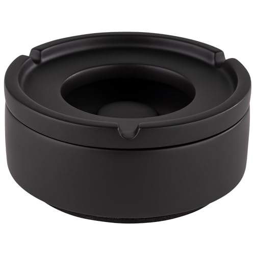 APS 559 Windaschenbecher 'ELEMENT', mit möbelschonender Unterseite, Beton, Schwarz, Ø 10,5 cm