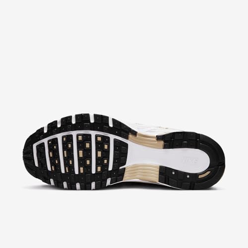 Nike W NIKE P-6000 "WHITE/BLACK-GRAIN-MTLC GOLD GRAIN"