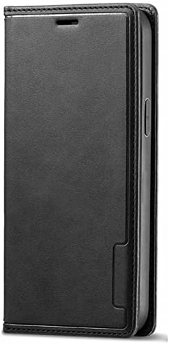 Funda para Apple iPhone 13 2021 de cuero negro con ranura tarjeta SD y pin EKESA
