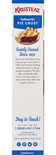 Krusteaz Traditional Light & Flaky Pie Crust Mix, 20 OZ (Pack of 6)