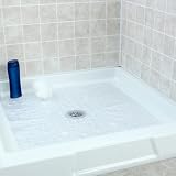SlipX Solutions Accu-Fit Square Shower Mat, Extra Large 27"x27", Non-Slip Stall Mat for Elderly & Ki