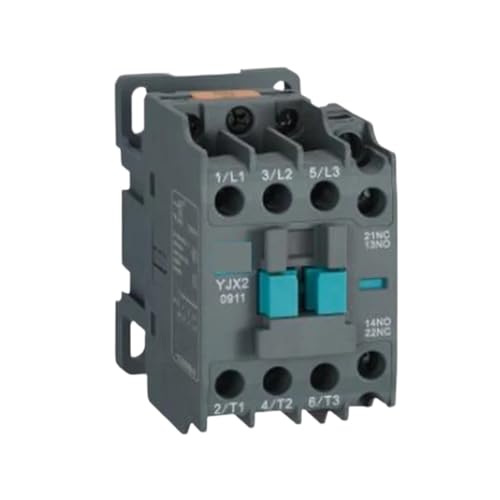 Contacteur AC YJX2-09 bobine 380V 9A triphasé avec contacts auxiliaires haute durabilité 1NO 1NC