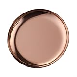Bandeja de almacenamiento de acero inoxidable diseñada para organizar joyas y postres (oro rosa)