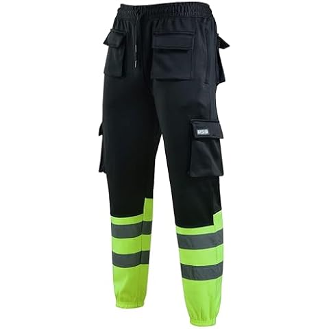 MS9 Men's High Visibility Fleece Cargo Trousers Cover