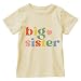 Toddler Girls Big Sister Shirts Promoted to Big Sister Announcement T-Shirt Little Kids Love Heart Tees Tops 5-6 Years