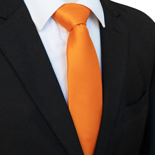 Image of JEMYGINS Solid Color Tie Mens Necktie for Business and Wedding
