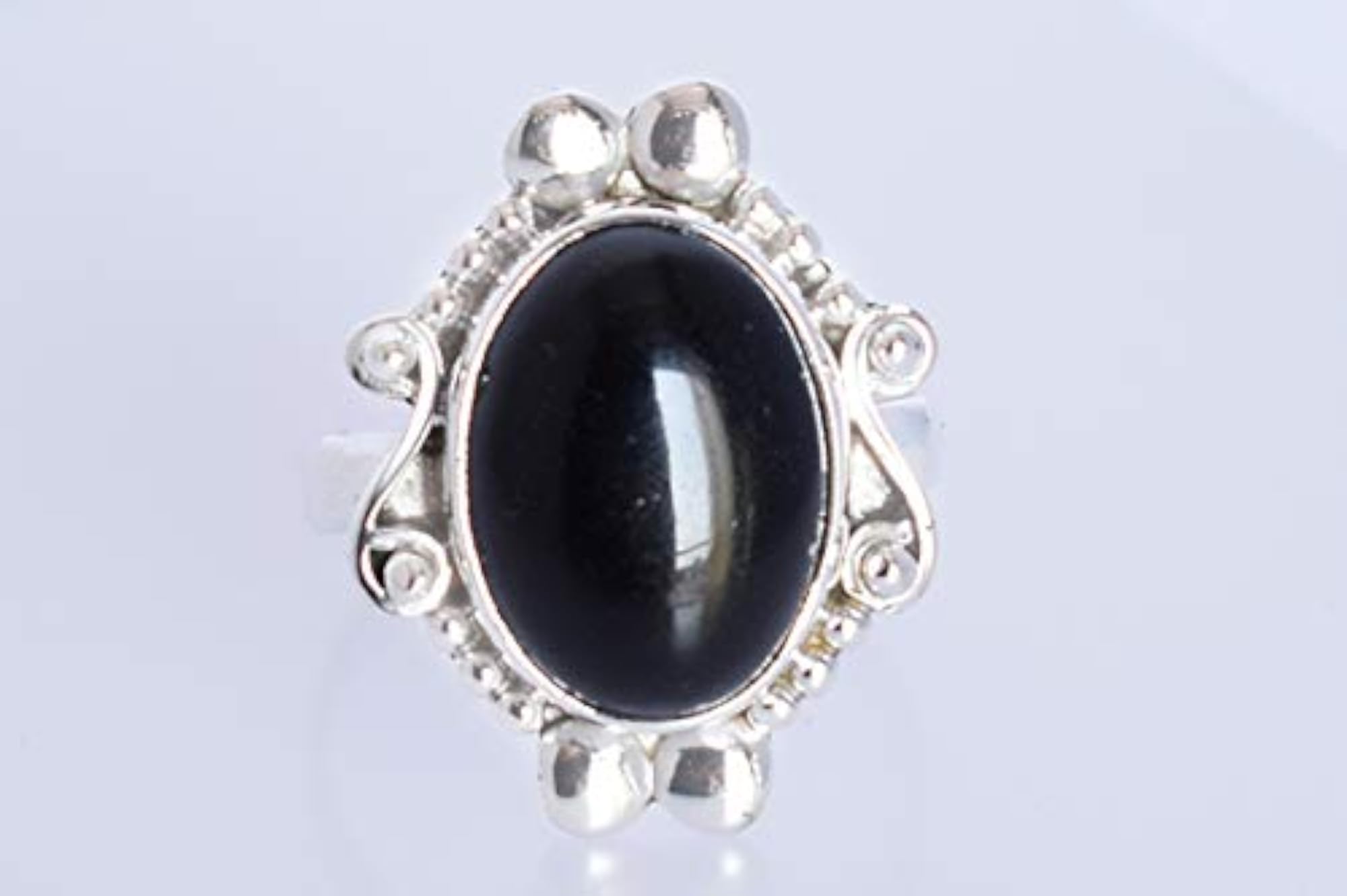 Blue Sunstone Oval Gemstone 925 Sterling Silver Bridal Ring