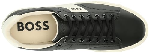 Image of BOSS Men's Aiden Logo Block Leather Low Top Sneakers