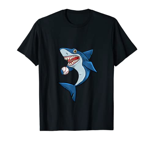 Los tiburones de béisbol aman a los amantes de los animales divertidos para hombre y Camiseta