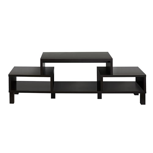 Modern 3 Shelf TV Console Stand, 60″, Cappuccino