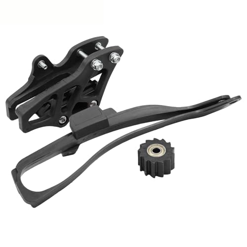 Garde chaîne moto Yamaha YZ125 évite le déraillement via rouleau guidage bras oscillant