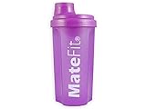 Shaker Bottle Purple - MateFit, with mesh lid to mix lumps and to stop ice cubes when drinking, 700 ml / 24 Ounce with a track record of positive user reviews