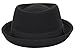 Mens-Pork-Pie-Hat Flat-Top-Bowler-Hat Wool-Fedora-Hat for Women