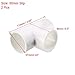 uxcell 50mm Slip Tee PVC Pipe Fitting T-Shaped Coupling Connector 2 Pcs