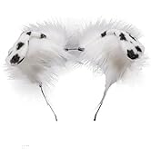 Handmade Dog Ears Headband Fluffy Puppy Ears Hair Hoop for Halloween Christmas Cosplay Party Cost...